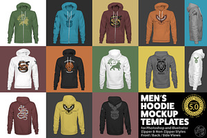 Men's Hoodie Mockup Templates