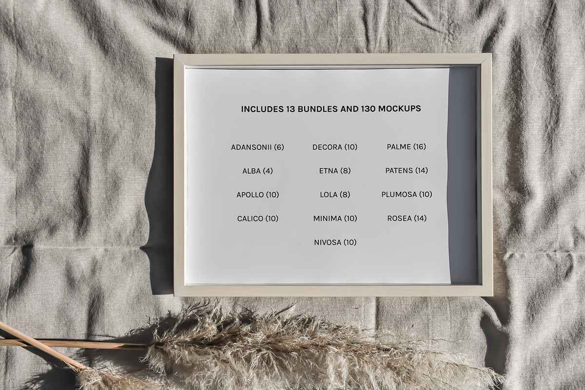 Picture Frame Mockup Ultra Bundle 2, a Household Mockup by Saguaro Digital (Photo 2 of 32)