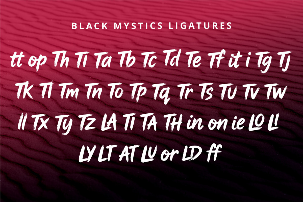 Black Mystics Raw Brush Display Font, a Handwritten Font by SNIPESCIENTIST (Photo 33 of 38)