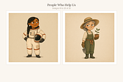 People Who Help Us Clip Art, a Person Illustration by LanternkinStudio (Thumbnail 9 of 13)