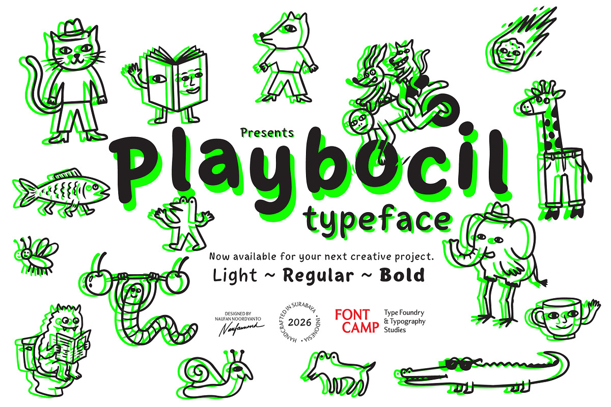 Playbocil Font, a Handwritten Font by Fontcamp Type Foundry (Photo 1 of 16)