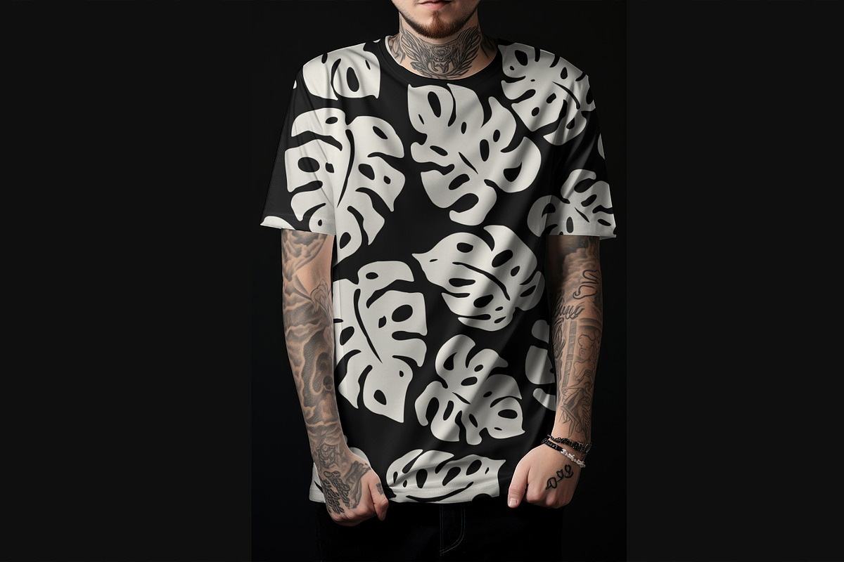 White Monstera Leaves, a Pattern Graphic by MalyskaStudio (Photo 16 of 19)