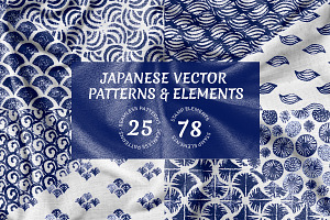 Japanese Vector Patterns & Elements