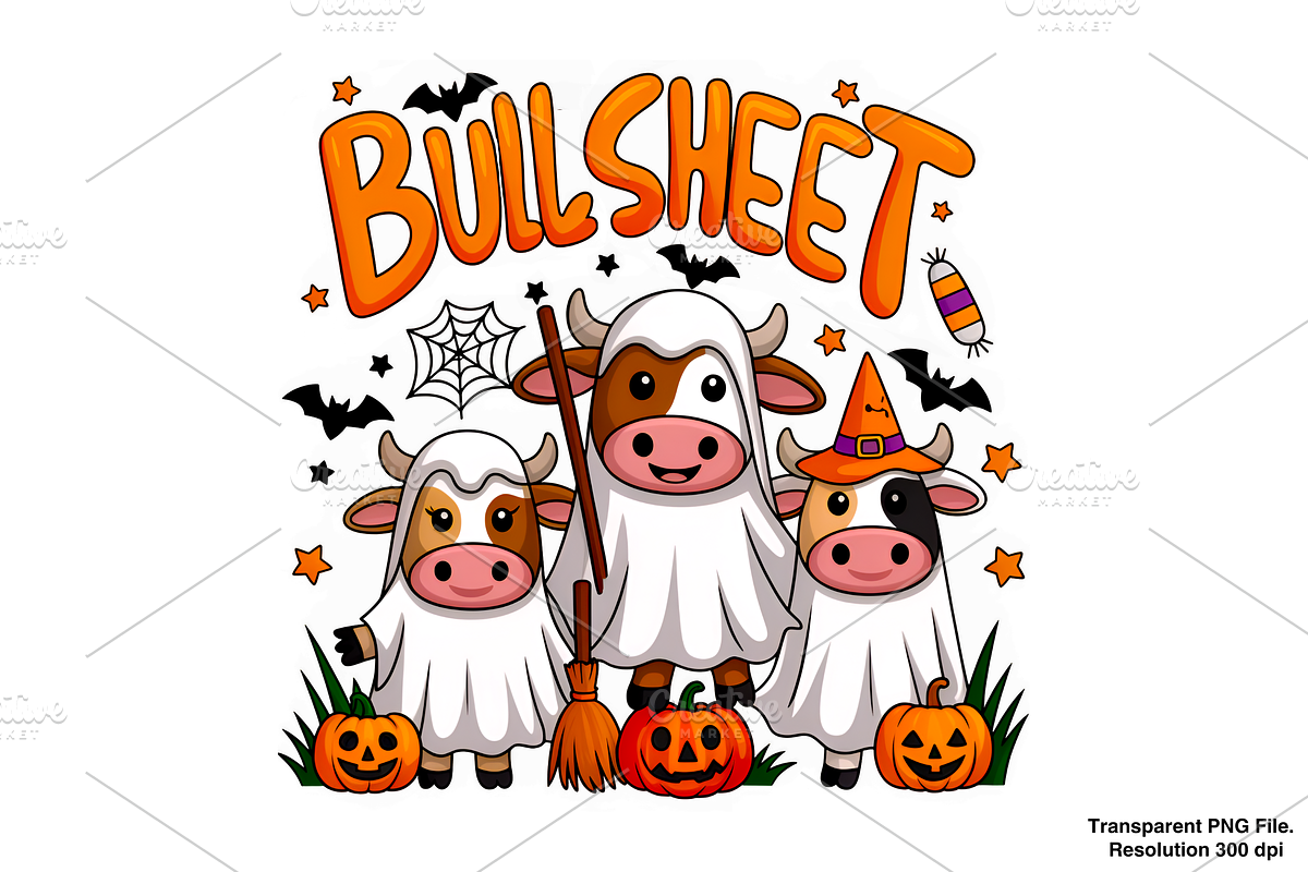 Bull Sheet PNG, Halloween Png, a Graphic by Clipart Bloom (Photo 1 of 2)