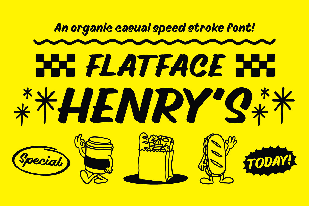 Flatface Henry's, a Handwritten Font by Flatface (Photo 3 of 7)
