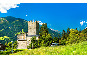 Bideneck castle at fliess village stock photo containing austria and landscape, an Architecture Photo by Leonid Andronov