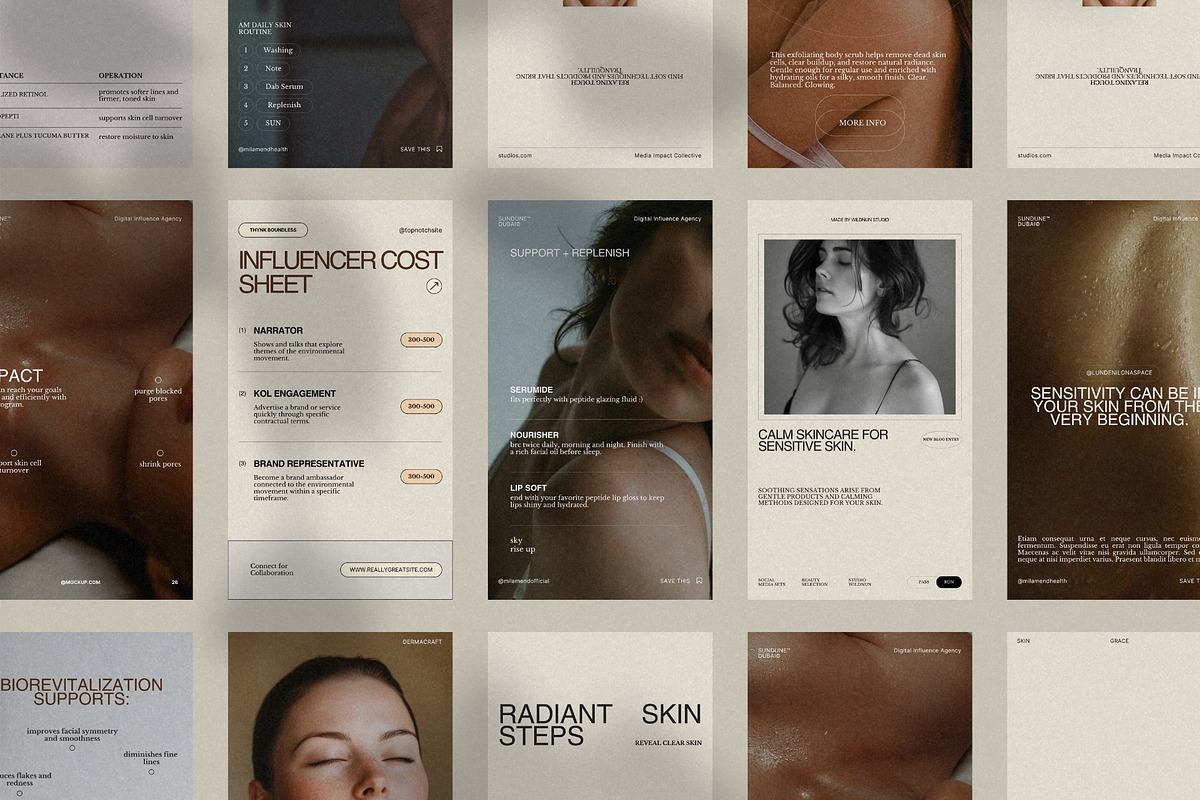 Aesthetic Skincare Social Bundle preview 6