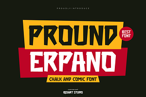Pround Erpano - Comic Font, a Sans Serif Font by Iqsiart Studio