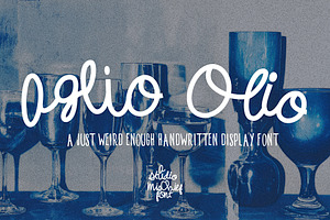 Aglio Olio Handwritten Display
