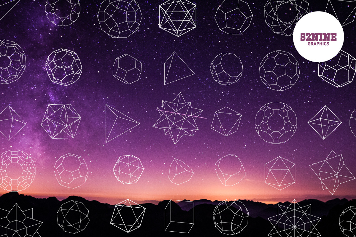 Polyhedral Vector Objects + Bonus!, an Object Graphic by 52NINE GRAPHICS (Photo 7 of 10)
