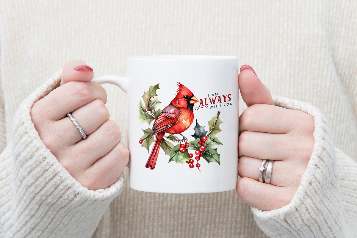 Cardinal Christmas PNG Bundle, a Graphic by CraftlabSVG (Photo 7 of 15)