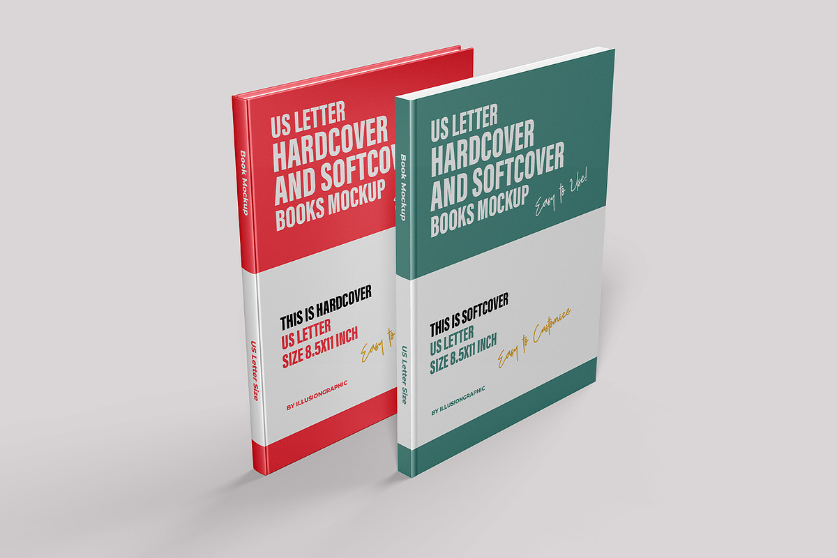 Hardcover and Softcover Books Mockup, a Books & Magazine Mockup by Illusiongraphic (Photo 2 of 22)