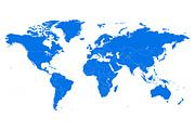 Detailed world map, an Education Illustration by Vector Shop (Thumbnail 3 of 3)