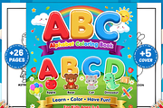 ABC Alphabet Coloring Pages for Kids, a Decorative Illustration by Coco Bloom (Thumbnail 1 of 3)