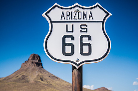 Route 66 containing route, 66, and sign, a Transportation Photo by Pabkov
