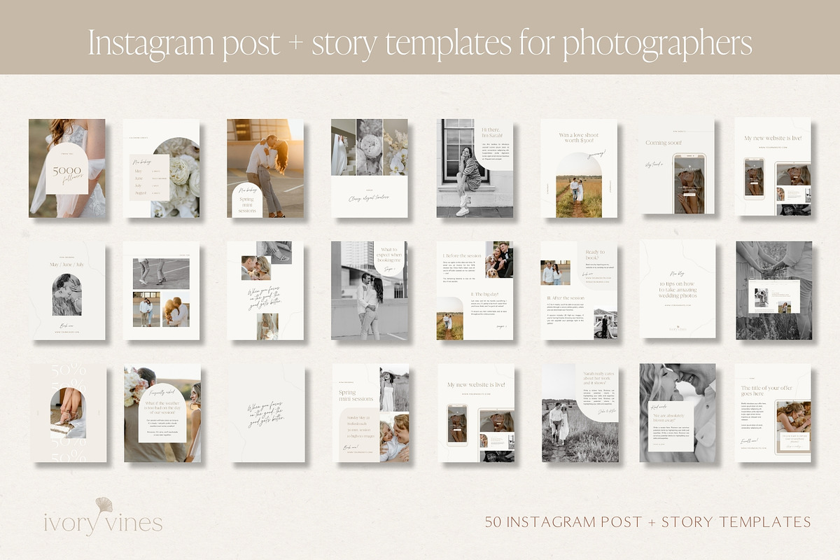 Neutral photography Instagram bundle, a Social Media Template by Wonderlik Webdesign (Photo 9 of 11)