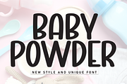 Baby Powder | Script Font, a Script Font by Scratchones (Thumbnail 1 of 8)