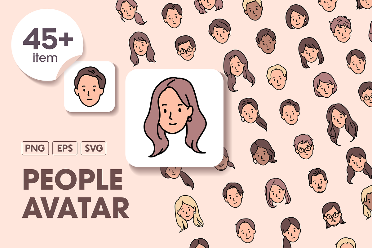 People Avatar Pack, an Object Graphic by Sinando Studio (Photo 1 of 4)