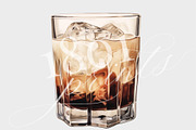 White Russian Watercolor Cocktail, an Illustration by 1801Prints (Thumbnail 2 of 4)