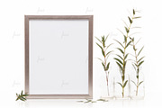 Silver styled frame isolated mockup, a Print Template by JustLikeMyDesktop (Thumbnail 3 of 3)