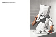 Man with Paper Bag on Head Fast Food, a Packaging Mockup by creatsy5 (Thumbnail 2 of 6)