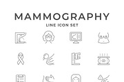 Set line icons of mammography, an Outline Icon by motorama (Thumbnail 1 of 2)