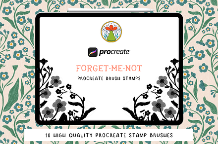 Procreate Stamps - Forget-Me-Not