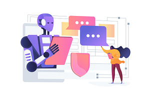 AI-Backed Customer Support abstract, a Technology Illustration by Visual Generation