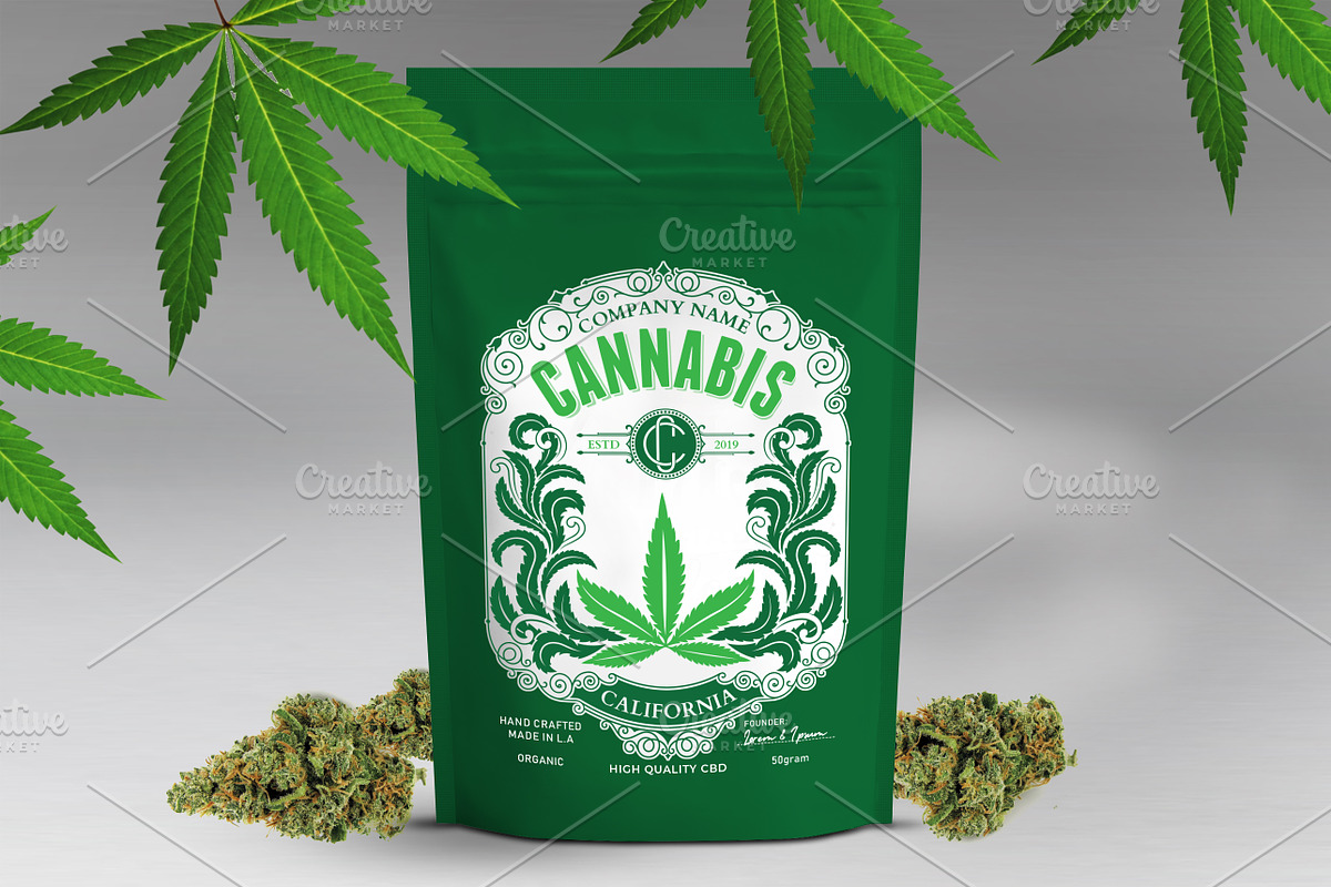 Cannabis Label Logo, a Branding & Logo Template by Shwet Art (Photo 3 of 6)