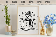 Stencil Snowman Winter Silhouette, an Object Illustration by MARYCRAFTIRIA (Thumbnail 3 of 3)
