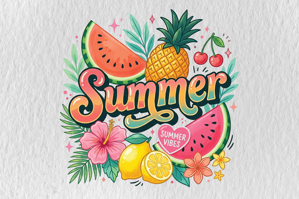 Watermelon Pineapple Sublimation, a Seasonal Illustration by DreamPrint404 (Photo 1 of 6)