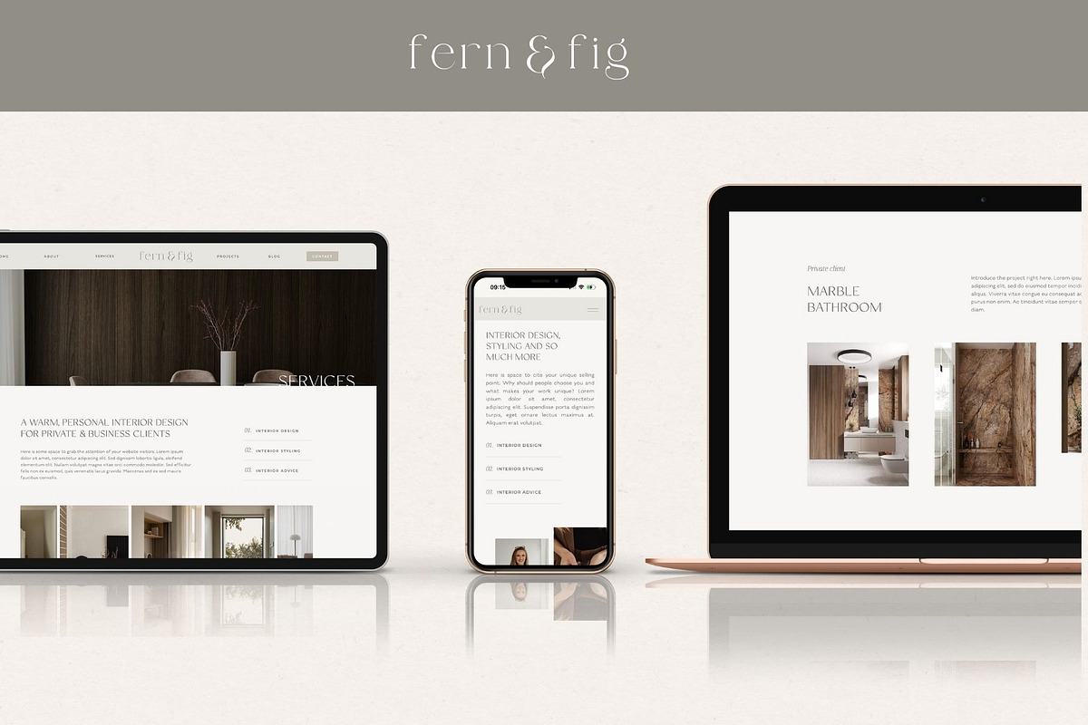 Interior Designer Showit template, a Websites & App Template by Wonderlik Webdesign (Photo 2 of 8)