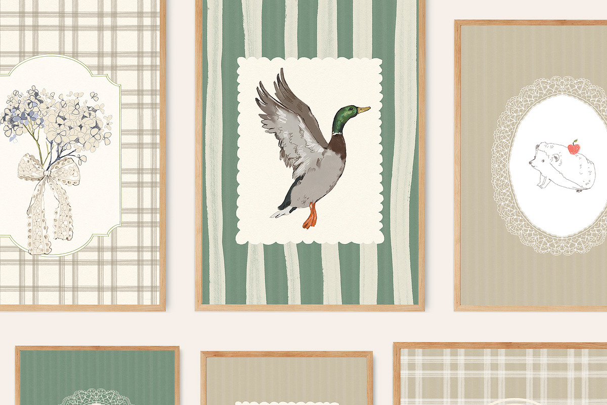 Animals Nursery Wall Art Prints, a Background Graphic by whiteheartdesign (Photo 3 of 17)
