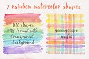 Rainbow watercolor seamless pattern, a Pattern Graphic by antuanetto (Thumbnail 4 of 9)
