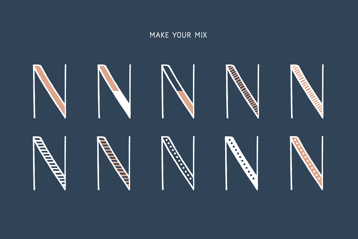 Naive Inline Sans Font Collection preview 3