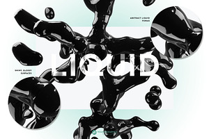 Liquid Blast Abstract 3D Elements