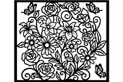 Decorative Floral Panel Vector Set, a Decorative Illustration by Designer_Momina (Thumbnail 2 of 20)