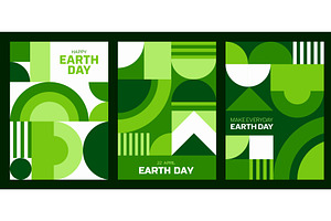 Earth day posters with green, a Decorative Illustration by Vector Tradition