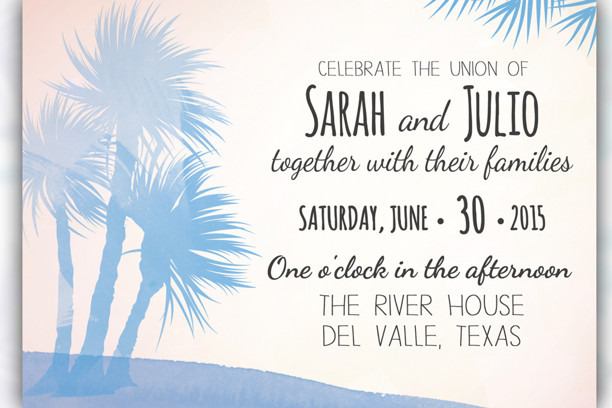 Beach Themed Wedding Inviation, an Invitation Template by tbarkley (Photo 1 of 2)