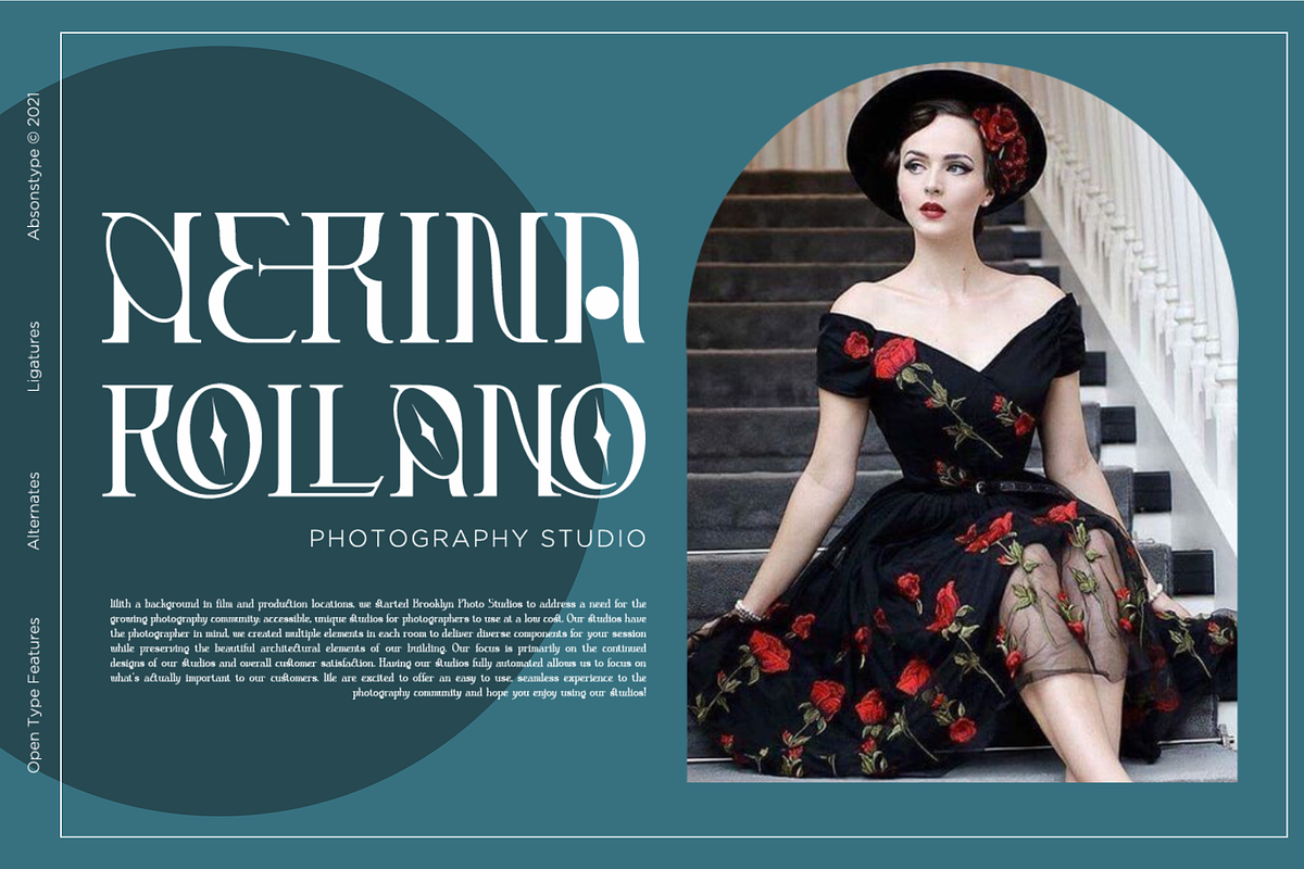 Andromeda Unique Display Typeface, a Serif Font by Absonstype (Photo 11 of 11)
