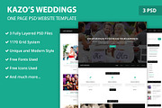 One Page Wedding PSD Web Template, a Landing Page Template by WebbyTemplates (Thumbnail 1 of 4)