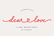 Dear Love - Chic Wedding Heart Font, a Script Font by Typebae (Thumbnail 1 of 8)