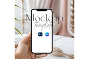 Handheld Phone Mockup Scene, a Product Mockup by MockupWizard (Thumbnail 1 of 5)