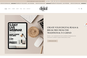 Beige Shopify Theme Digital Products