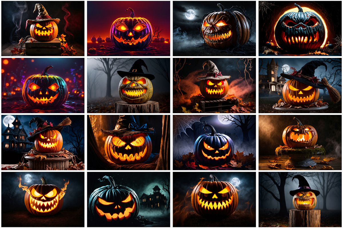 Creepy Halloween Pumpkin Wallpaper, a Background Graphic by Forhadx5 (Photo 6 of 8)