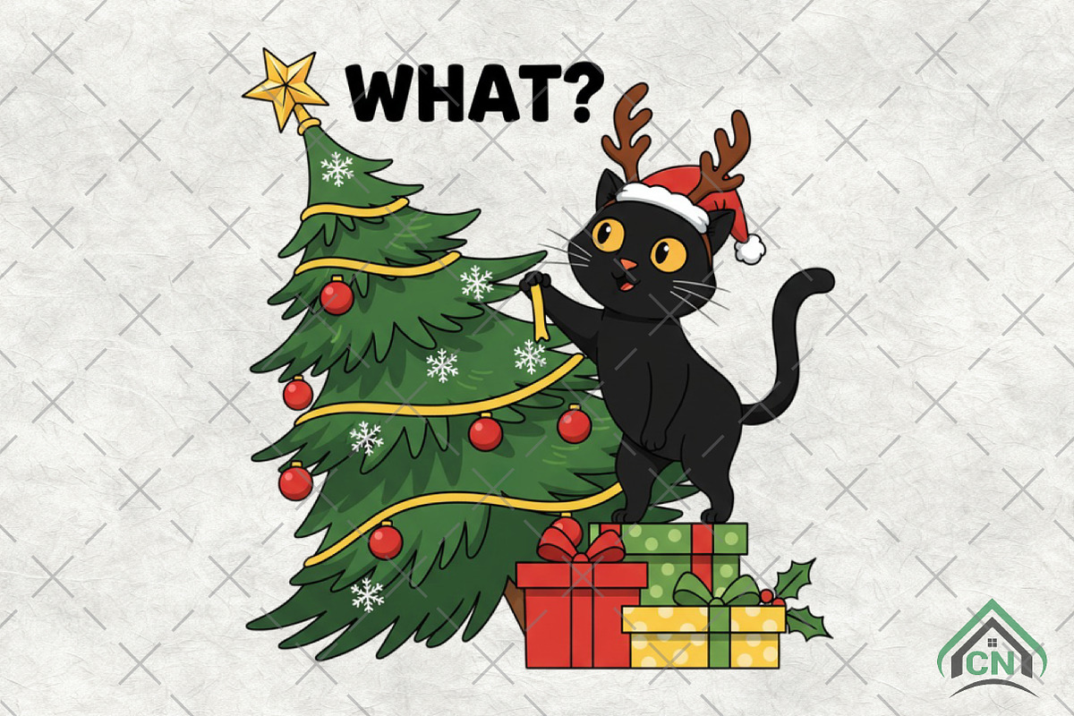 What Cat Christmas Tree png, an Illustration by Craft Nest (Photo 1 of 6)