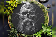 Old Viking Skull Beard Moustache, a Background Graphic by LaseredNinja (Thumbnail 5 of 7)