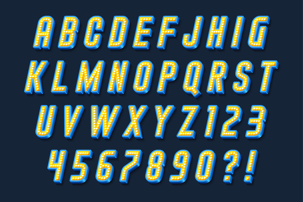 Bright lights show alphabet design, an Object Graphic by RevelStockart (Photo 4 of 6)