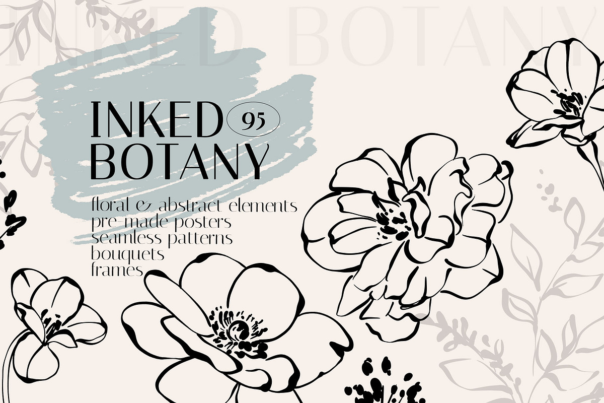 Inked Botany Line Art