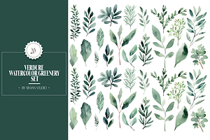 Verdure Watercolor Greenery, an Illustration by Xinyan Studio